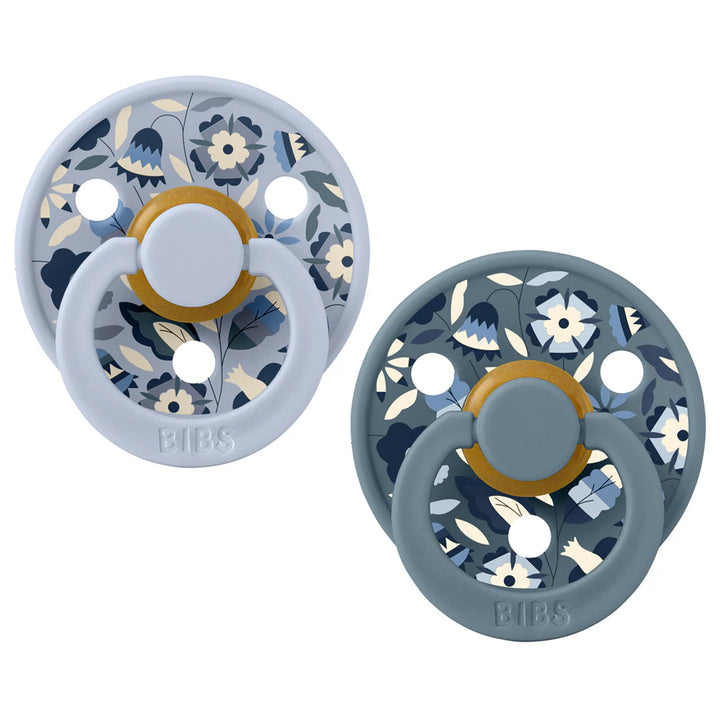 Bibs Liberty Colour Bobo Pacifier Size 2 Dusty Pack of 2 (Blue Mix)