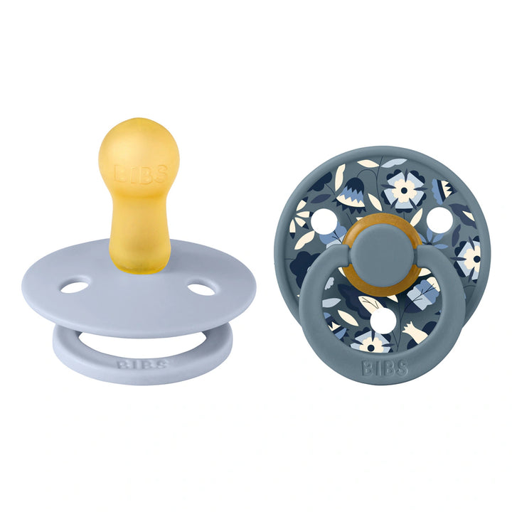 Bibs Liberty Colour Bobo Pacifier Size 2 Dusty Pack of 2 (Blue Mix)