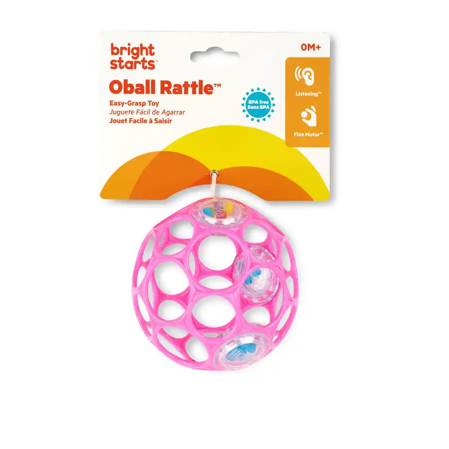 Bright Starts Oball Rattle Easy-Grasp Toy (Pink)