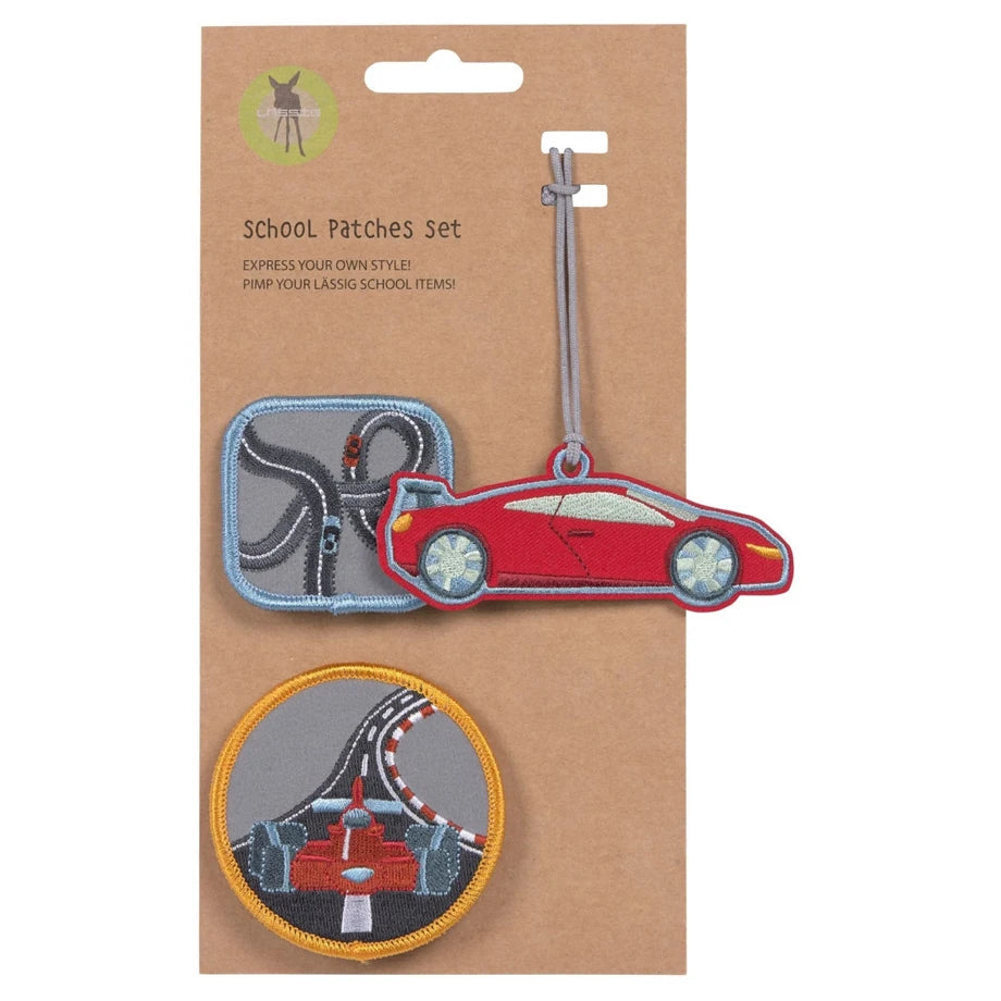 Lassig School Patches Set Race Car (Pack of 3)