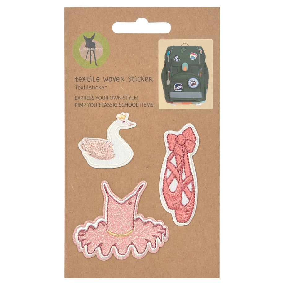 Lassig Textile Woven Sticker Ballet (Pack of 3)