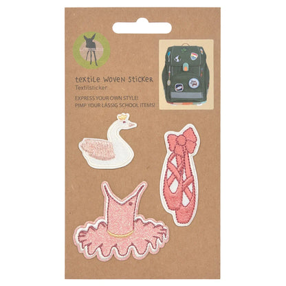 Lassig Textile Woven Sticker Ballet (Pack of 3)