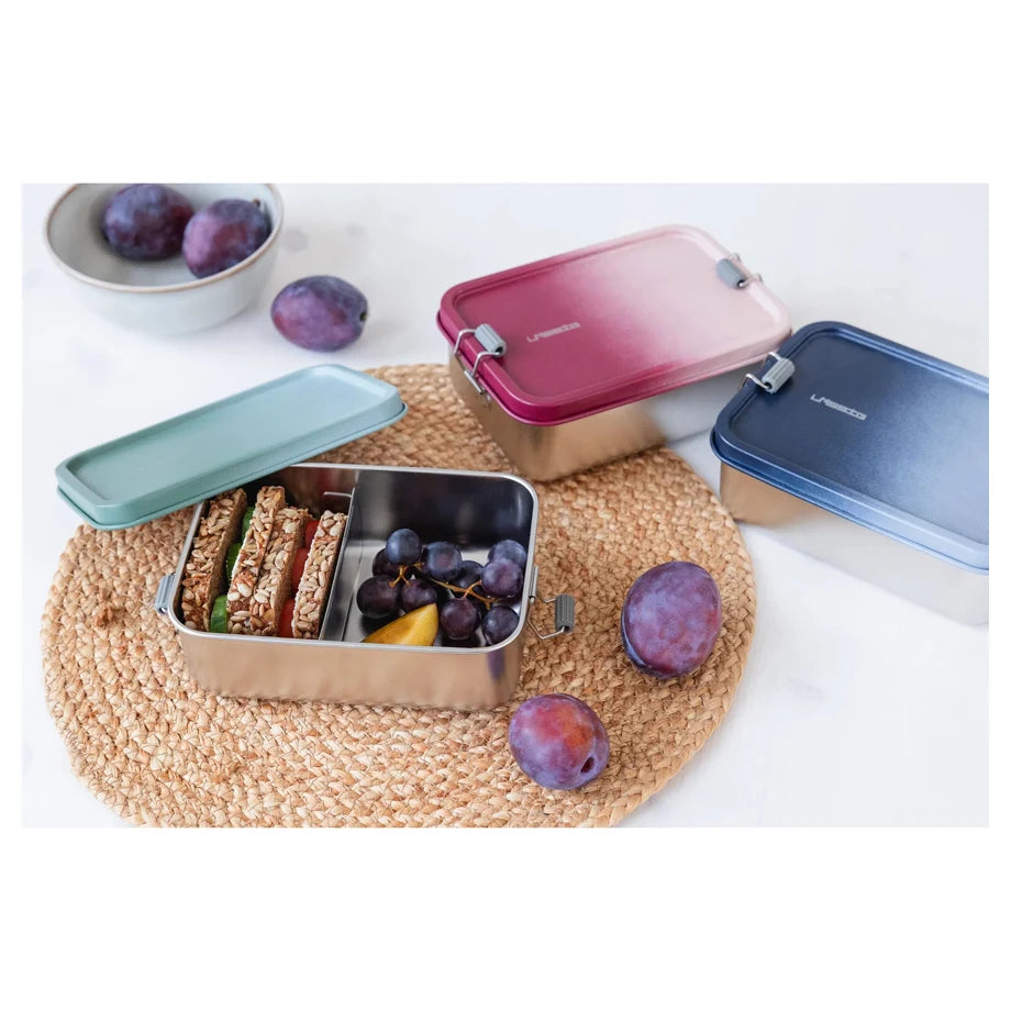 Lassig Solid Stainless Steel Lunchbox (Berry/Rose)
