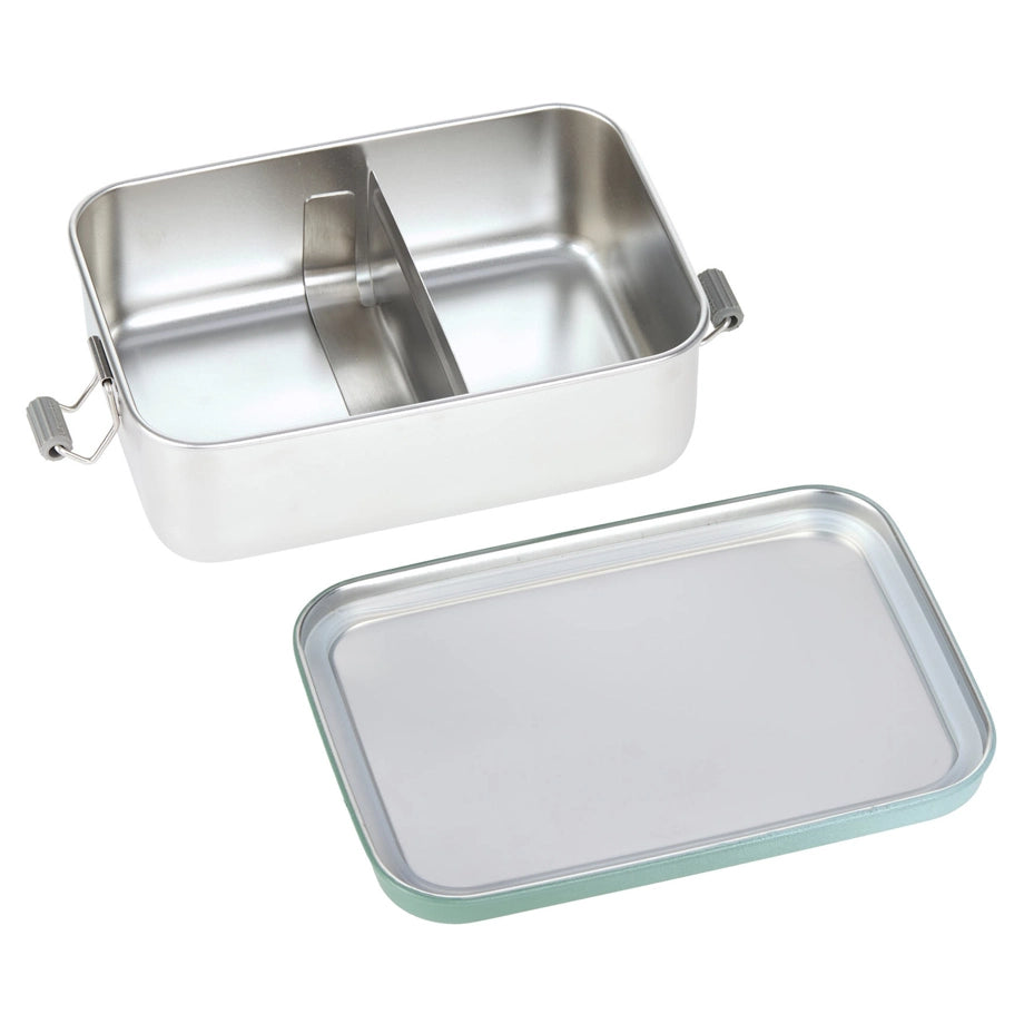 Lassig Solid Stainless Steel Lunchbox (Olive/Green)