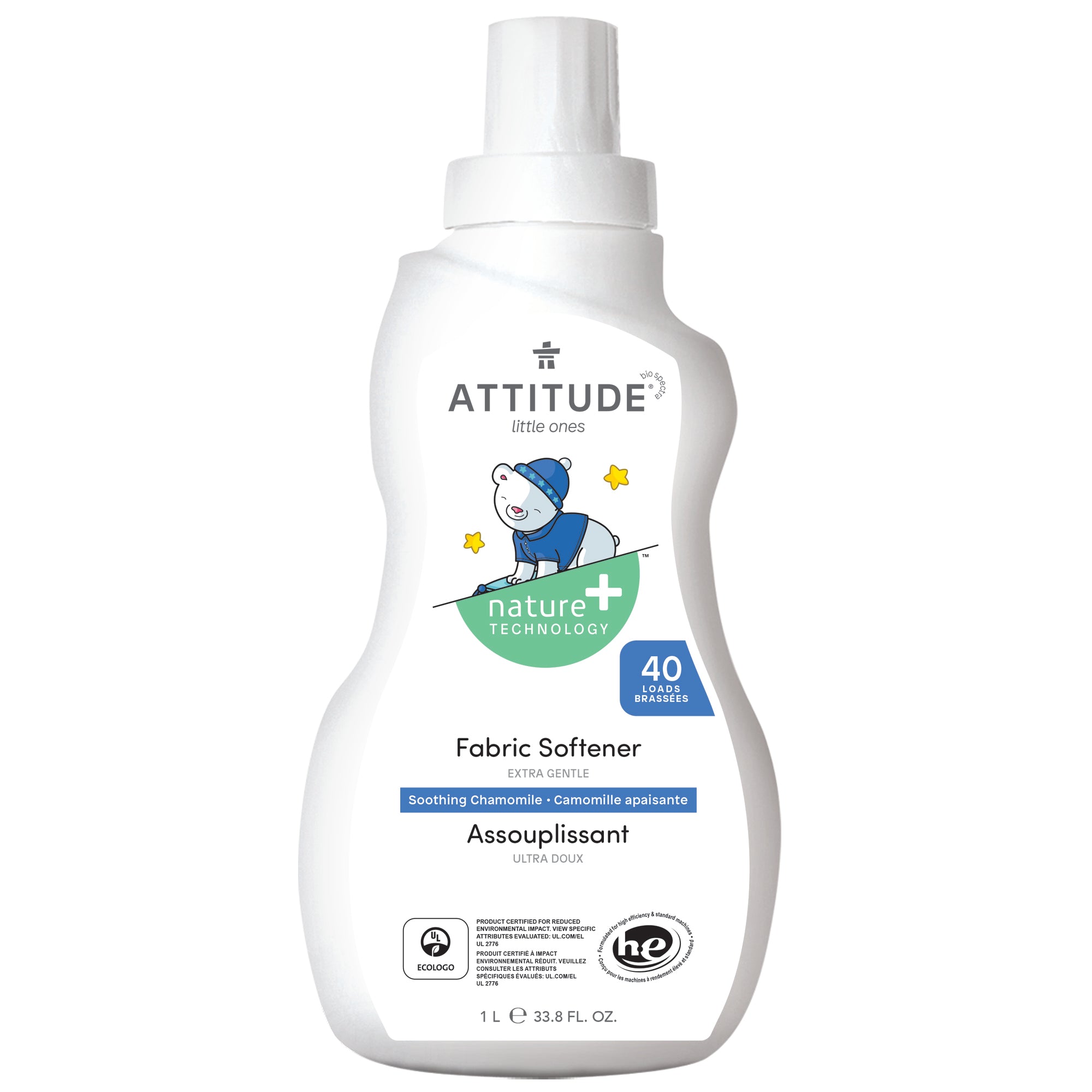 Attitude - Little Ones Fabric Softener - Soothing Chamomille - Night - 40 Loads 1L