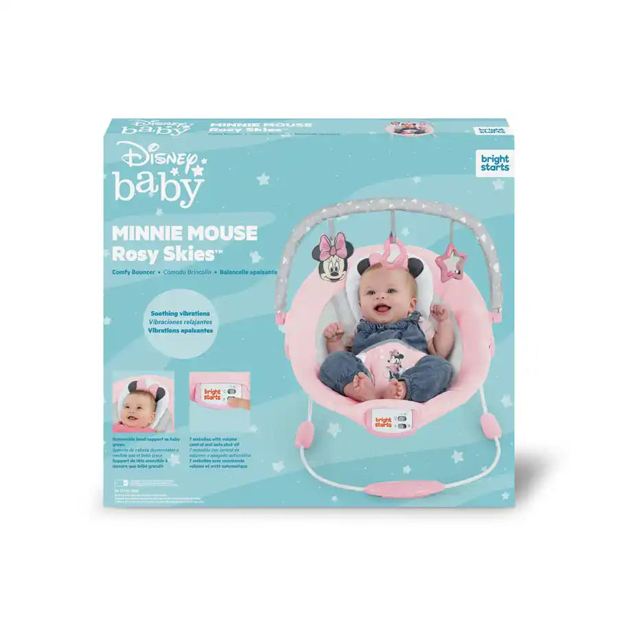 Bright Starts Minnie Mouse Rosy Skies Comfy Bouncer