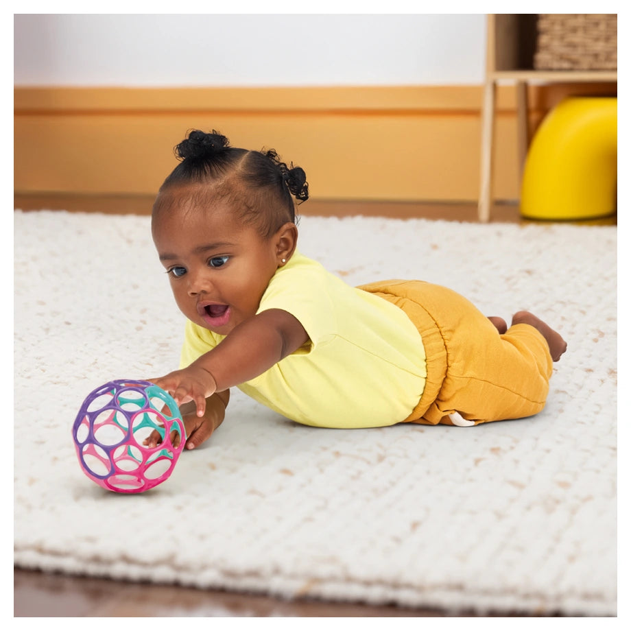 Bright Starts Oball Classic Easy-Grasp Toy (Pink/Purple)