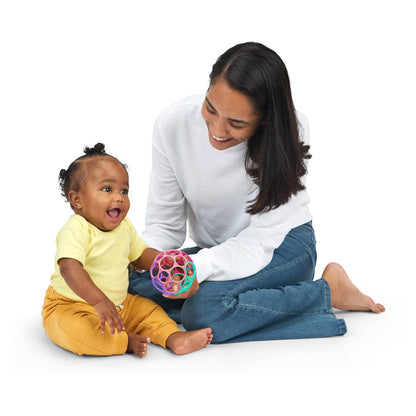 Bright Starts Oball Classic Easy-Grasp Toy (Pink/Purple)