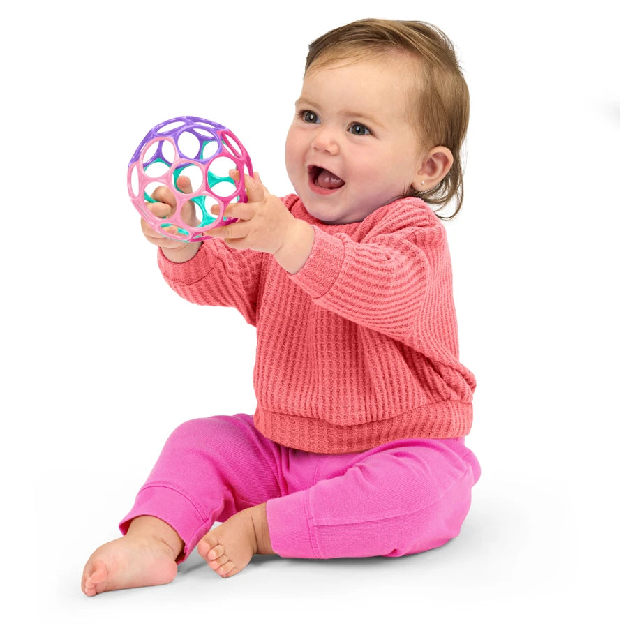 Bright Starts Oball Classic Easy-Grasp Toy (Pink/Purple)
