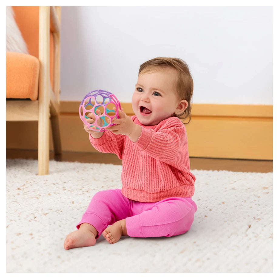 Bright Starts Oball Classic Easy-Grasp Toy (Pink/Purple)