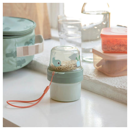 Done By Deer To Go 2-Way Snack Container S Birdee Green (Green)