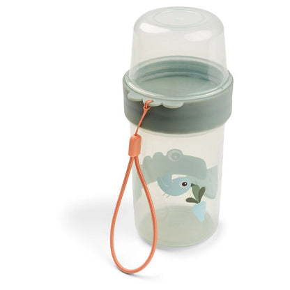 Done By Deer To Go 2-Way Snack Container L Croco Green (Green)