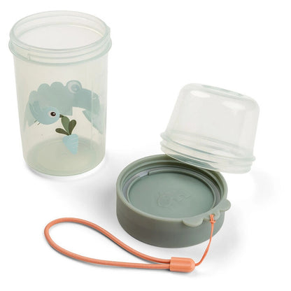 Done By Deer To Go 2-Way Snack Container L Croco Green (Green)