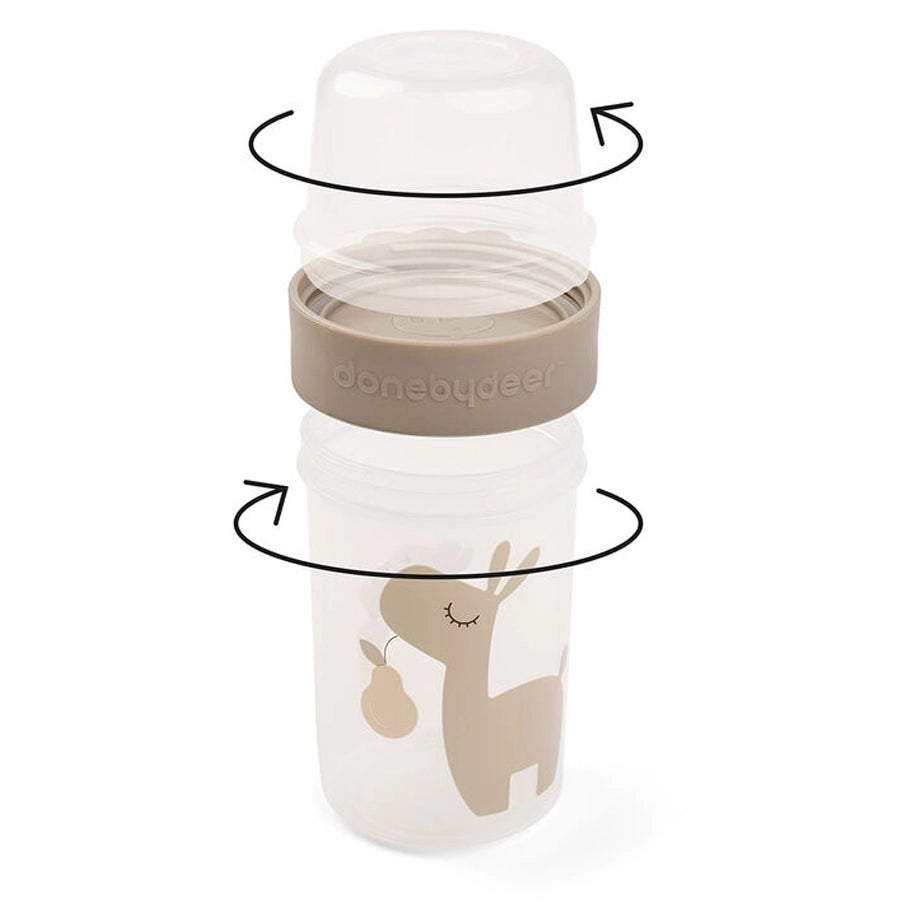 Done By Deer To Go 2-Way Snack Container L Lalee Sand (Sand)