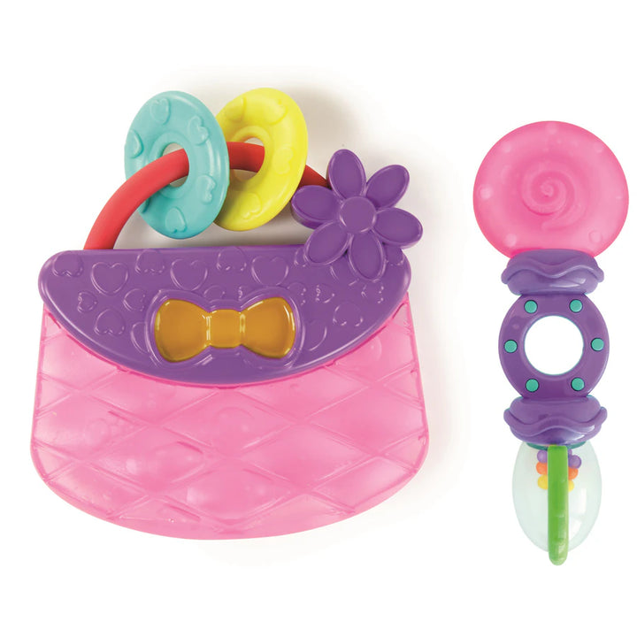 Bright Starts Tote & Teethe Rattle Teether Pack of 2