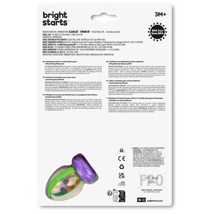 Bright Starts Tote & Teethe Rattle Teether Pack of 2