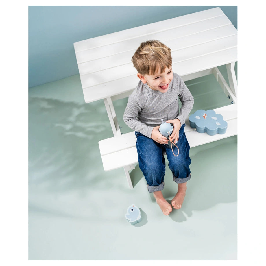 Done By Deer Lunch & Snack Box with Straw Bottle Playground Blue (Blue)