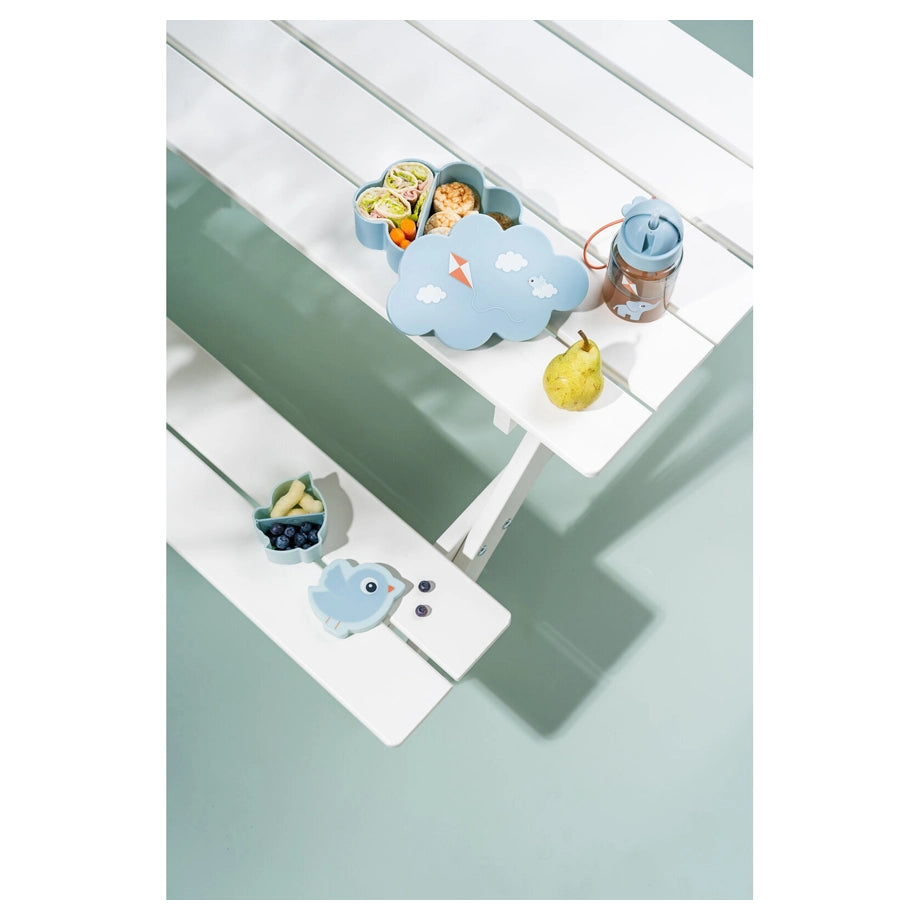 Done By Deer Lunch & Snack Box with Straw Bottle Playground Blue (Blue)