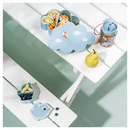Done By Deer Lunch & Snack Box with Straw Bottle Playground Blue (Blue)