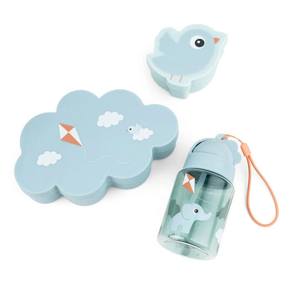 Done By Deer Lunch & Snack Box with Straw Bottle Playground Blue (Blue)