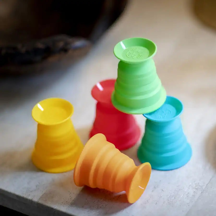 Baby Einstein Stack & Squish Cups Sensory Stacking Toys Baby Einstein Stack & Squish Cups Sensory Stacking Toys
