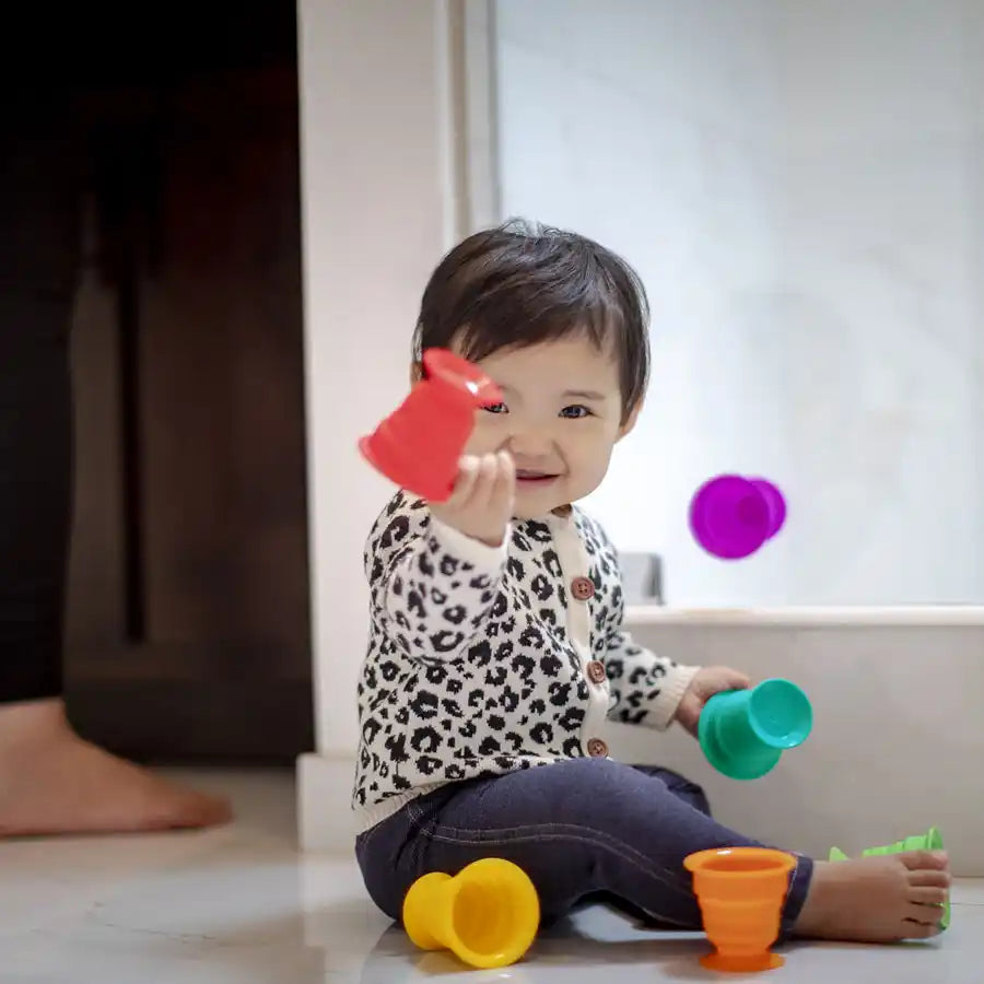 Baby Einstein Stack & Squish Cups Sensory Stacking Toys Baby Einstein Stack & Squish Cups Sensory Stacking Toys