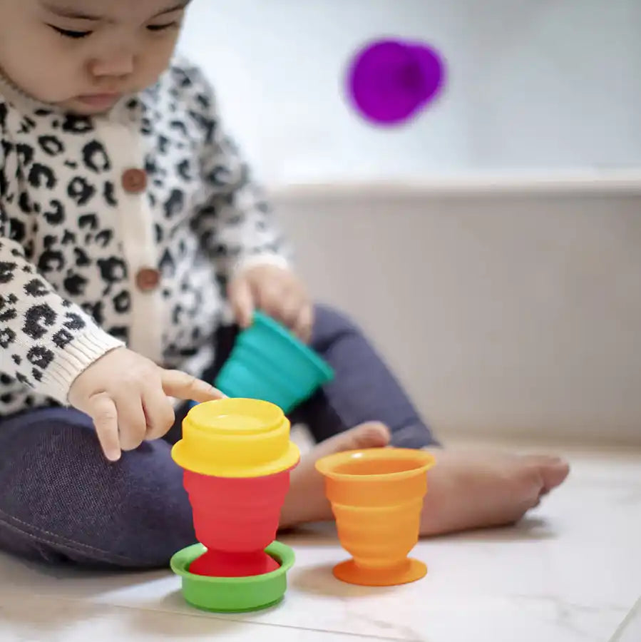 Baby Einstein Stack & Squish Cups Sensory Stacking Toys Baby Einstein Stack & Squish Cups Sensory Stacking Toys