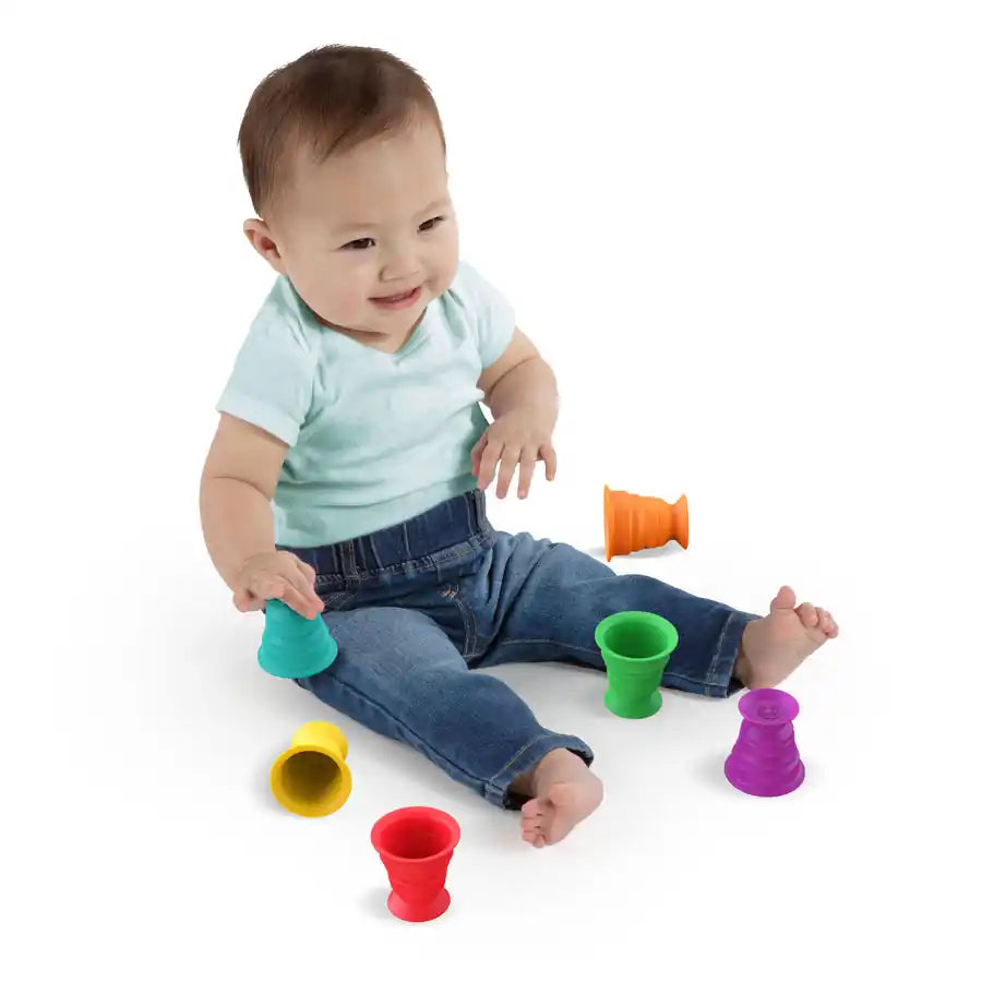 Baby Einstein Stack & Squish Cups Sensory Stacking Toys Baby Einstein Stack & Squish Cups Sensory Stacking Toys