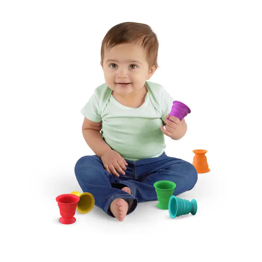 Baby Einstein Stack & Squish Cups Sensory Stacking Toys Baby Einstein Stack & Squish Cups Sensory Stacking Toys