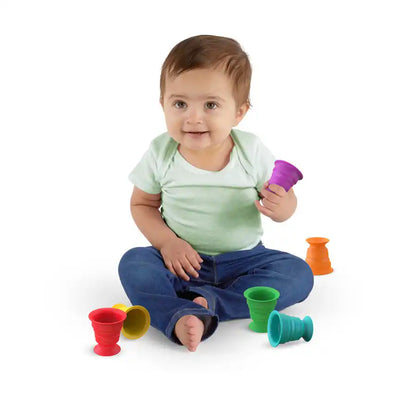 Baby Einstein Stack & Squish Cups Sensory Stacking Toys