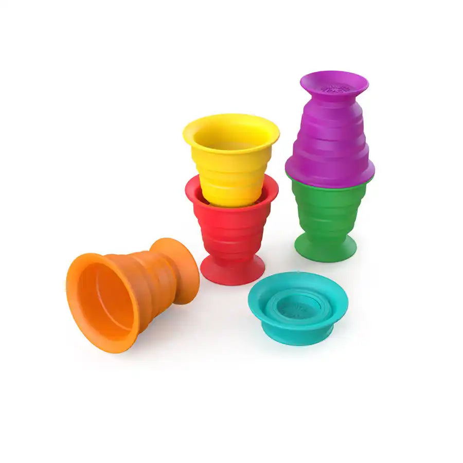 Baby Einstein Stack & Squish Cups Sensory Stacking Toys Baby Einstein Stack & Squish Cups Sensory Stacking Toys