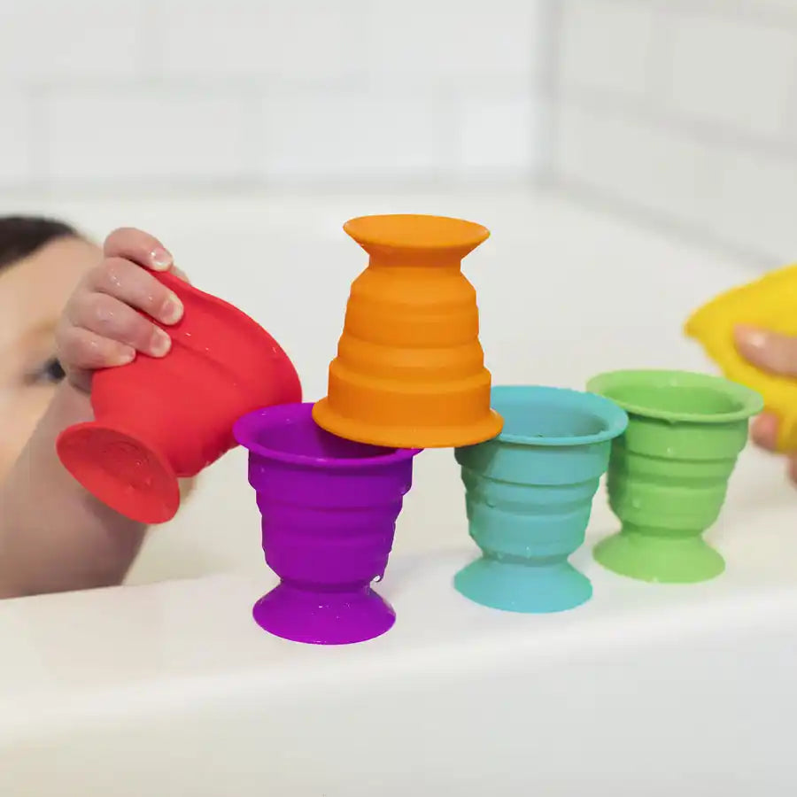 Baby Einstein Stack & Squish Cups Sensory Stacking Toys Baby Einstein Stack & Squish Cups Sensory Stacking Toys