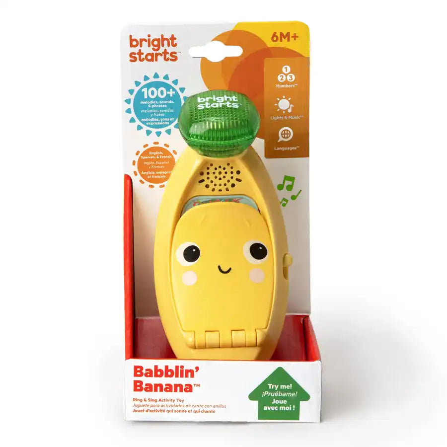 Bright Starts Babblin’ Banana Ring & Sing Activity Toy