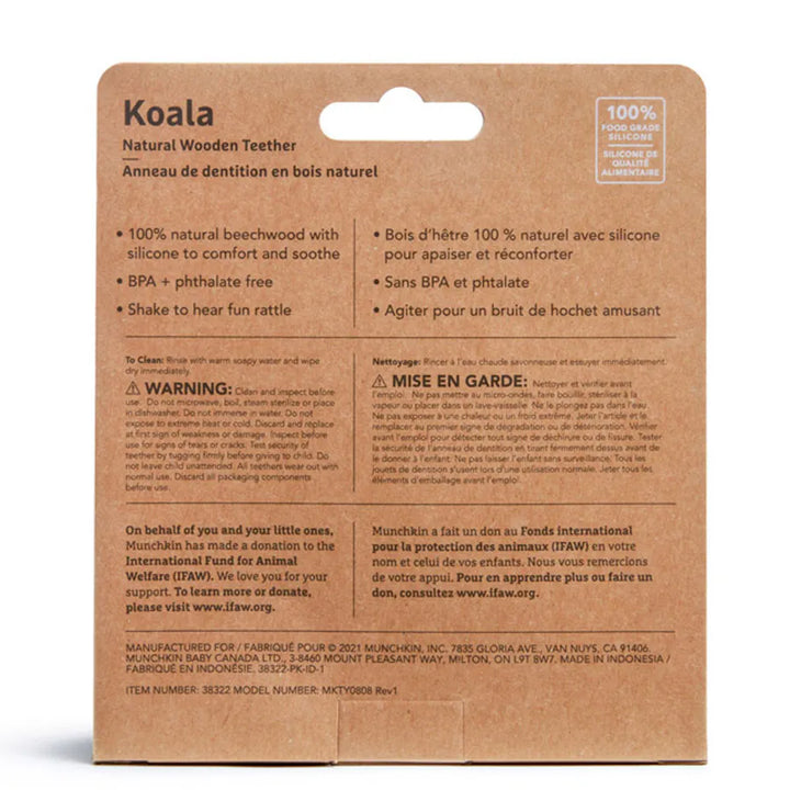 Munchkin Koala Natural Wooden Teether
