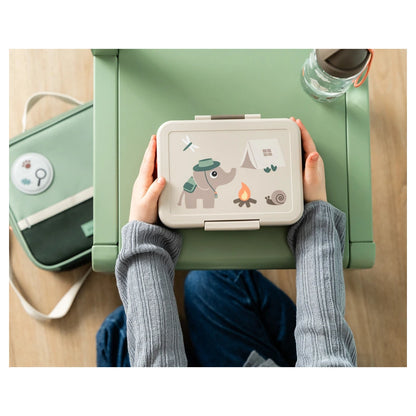Done By Deer Lunch Box with Divider Tiny Trails (Sand)