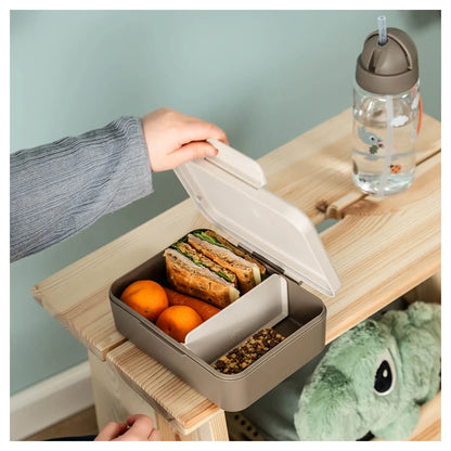 Done By Deer Lunch Box with Divider Tiny Trails (Sand)