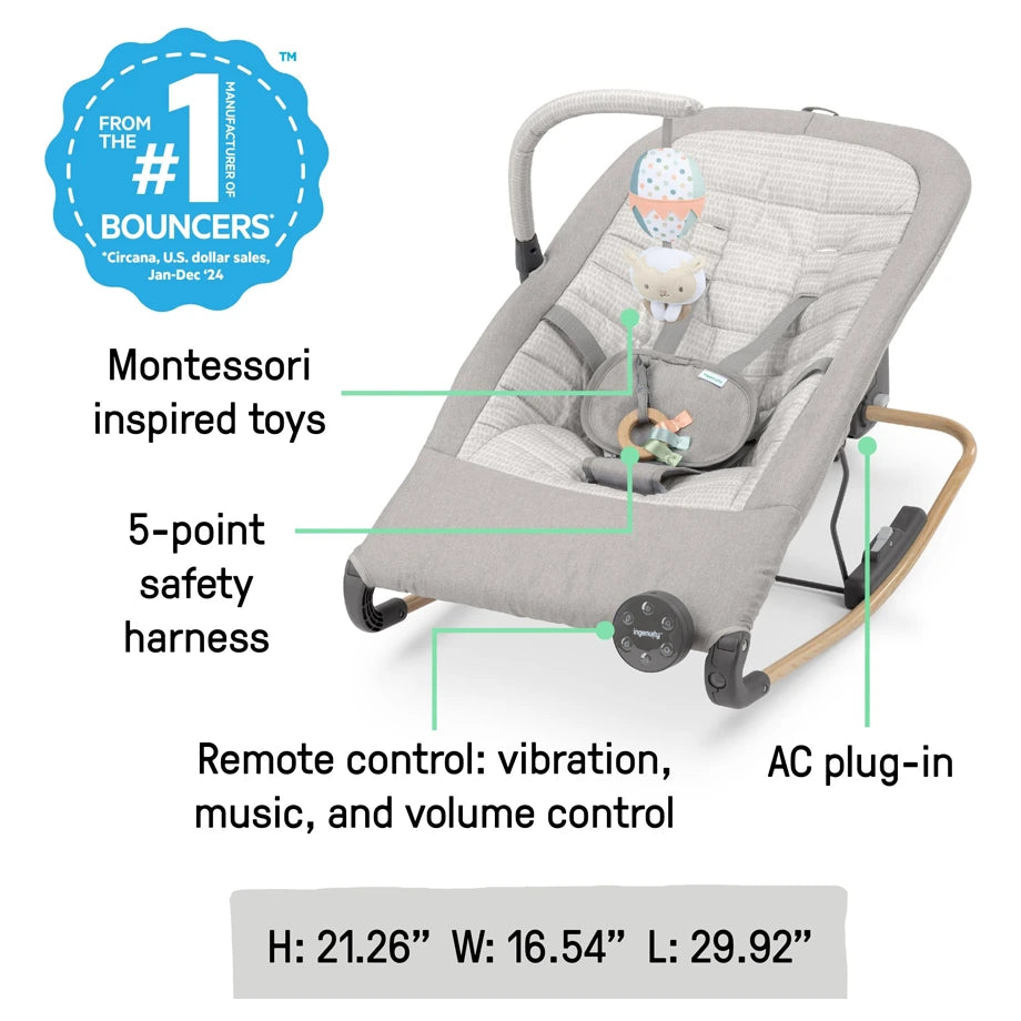 Ingenuity Keep In Motion Automatic Rocking Seat - Soulful Skies