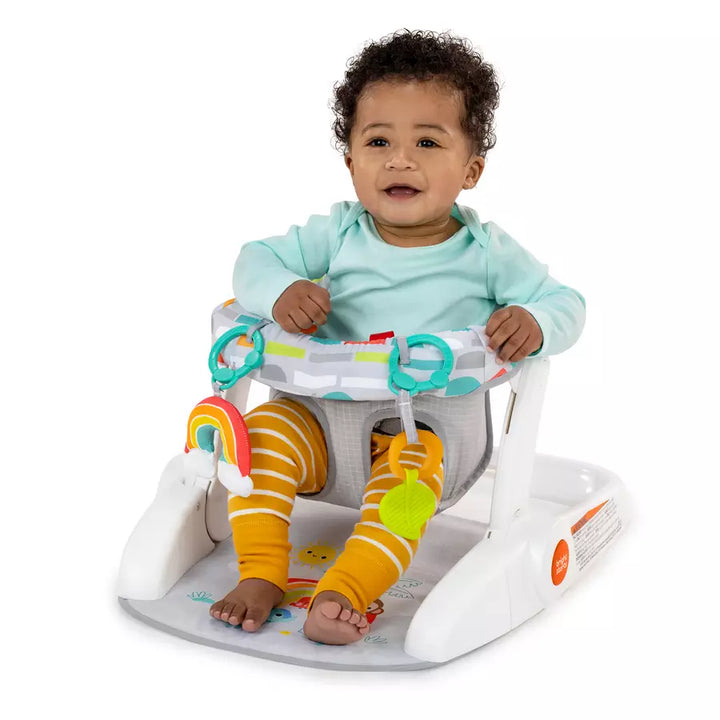 Bright Starts Giggle Station 2 in 1 Sit Up Floor Seat Playful Paradise