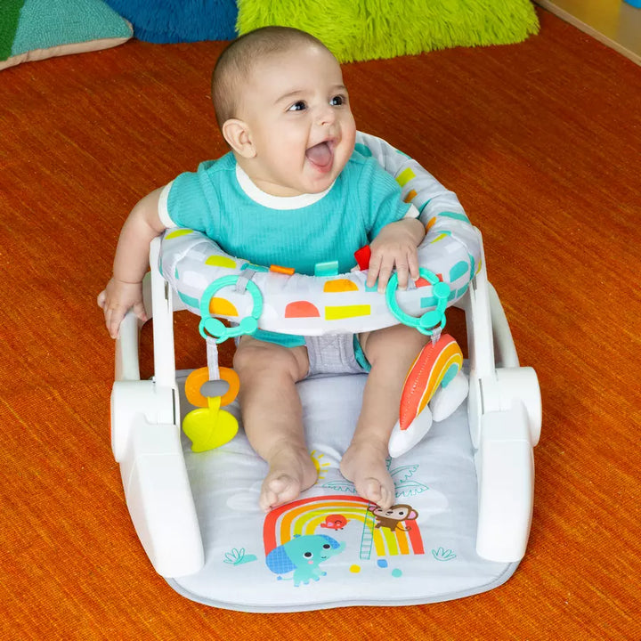 Bright Starts Giggle Station 2 in 1 Sit Up Floor Seat Playful Paradise