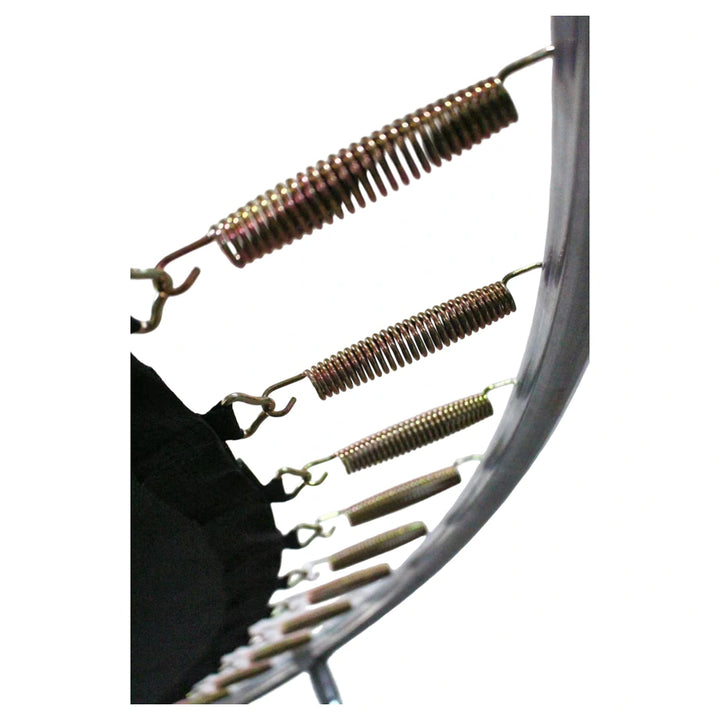 Funjump  12FT Blue Trampoline with Safety Net, Short Poles & Ladder