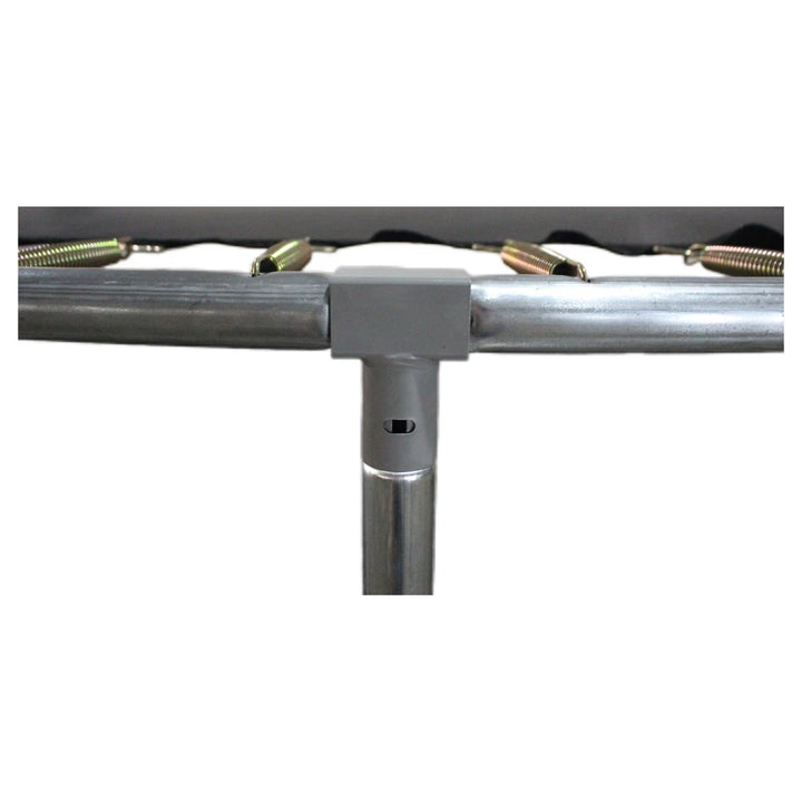 Funjump  12FT Blue Trampoline with Safety Net, Short Poles & Ladder