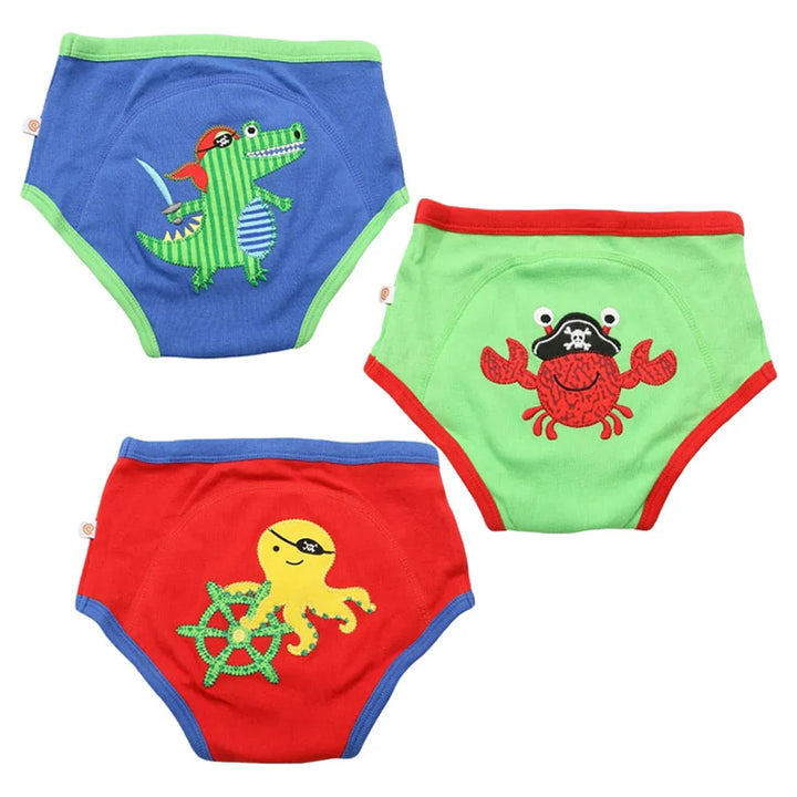 Zoocchini 3 Piece Organic Potty Training Pants Set 3T/4T Boys ( Pirate Pals)