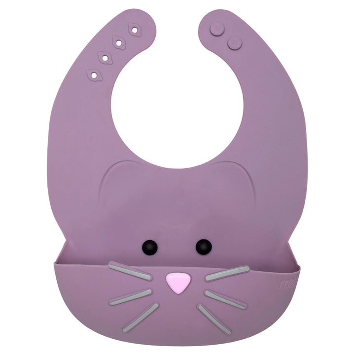 Melii Silicone Bib Purple Cat
