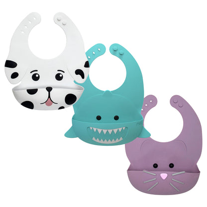 Melii Silicone Bib Purple Cat