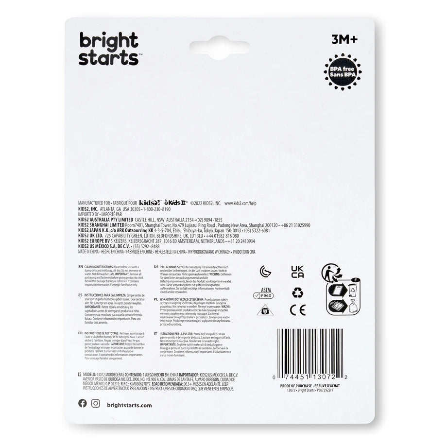 Bright Starts Gummy Buddies Textured Teethers (3-Pack)