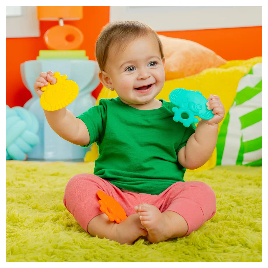 Bright Starts Gummy Buddies Textured Teethers (3-Pack)