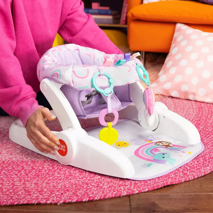 Bright Starts Giggle Station 2 in1 Sit Up Floor Seat (Purple Paradise)