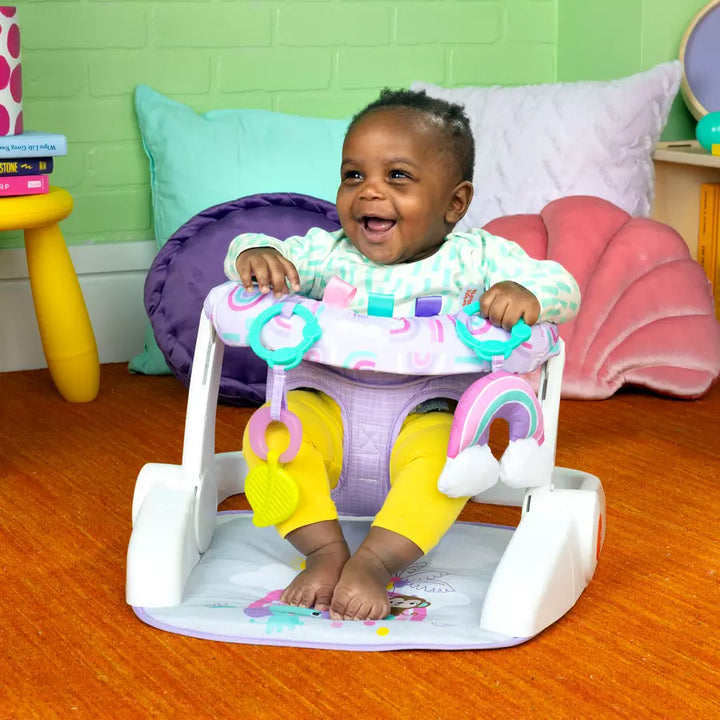 Bright Starts Giggle Station 2 in1 Sit Up Floor Seat (Purple Paradise)