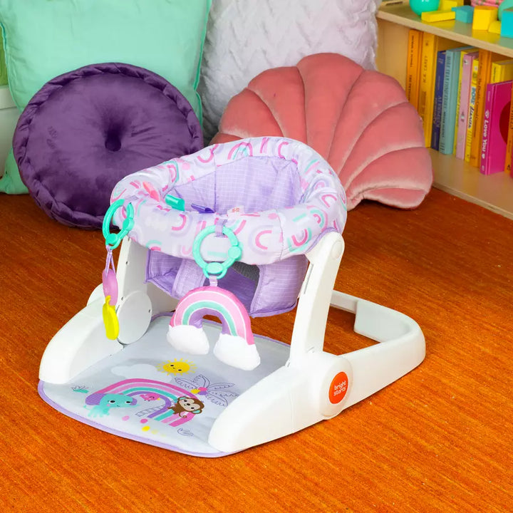 Bright Starts Giggle Station 2 in1 Sit Up Floor Seat (Purple Paradise)