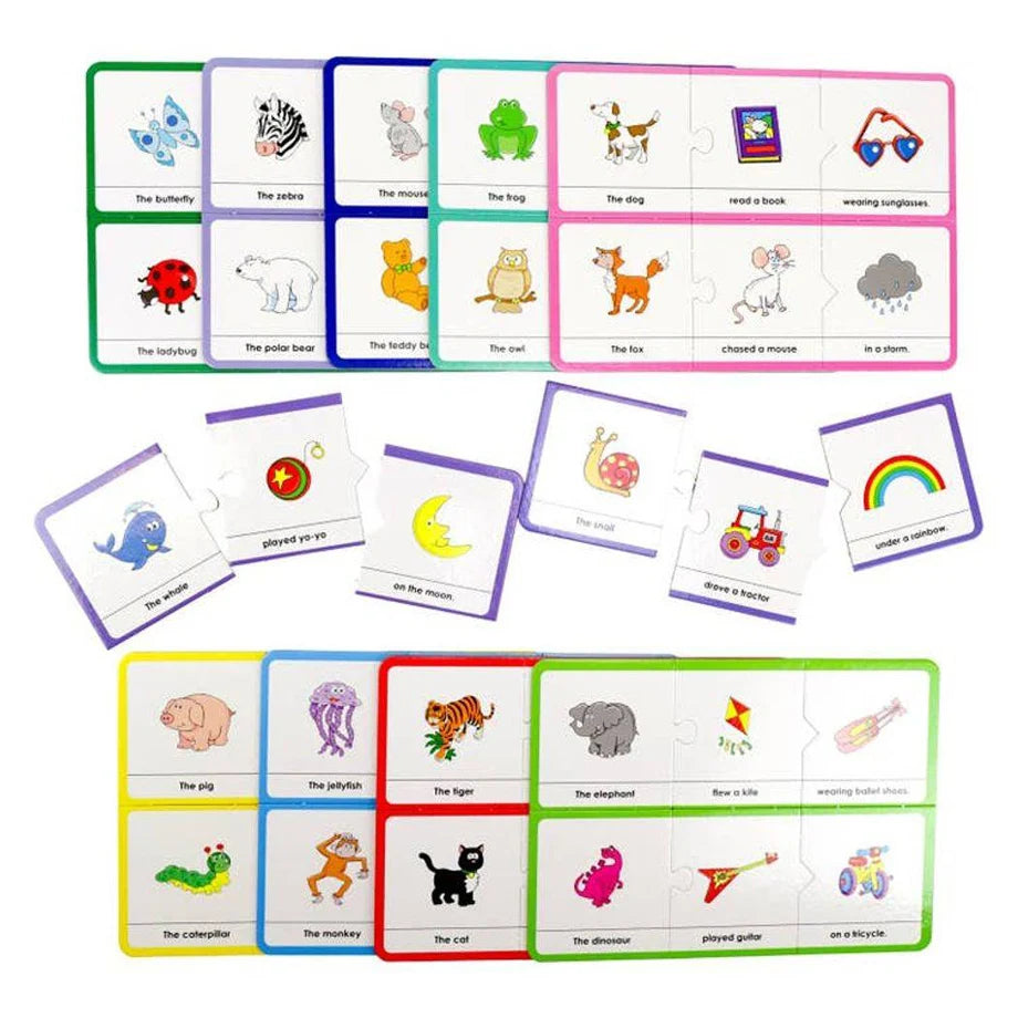 SpiceBox Match & Learn Wacky Words Jigsaw Puzzle Set